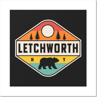 Letchworth State Park Camping Hiking Waterfalls New York Posters and Art